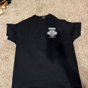 Harley-Davidson Black Tee with Wisconsin Logo